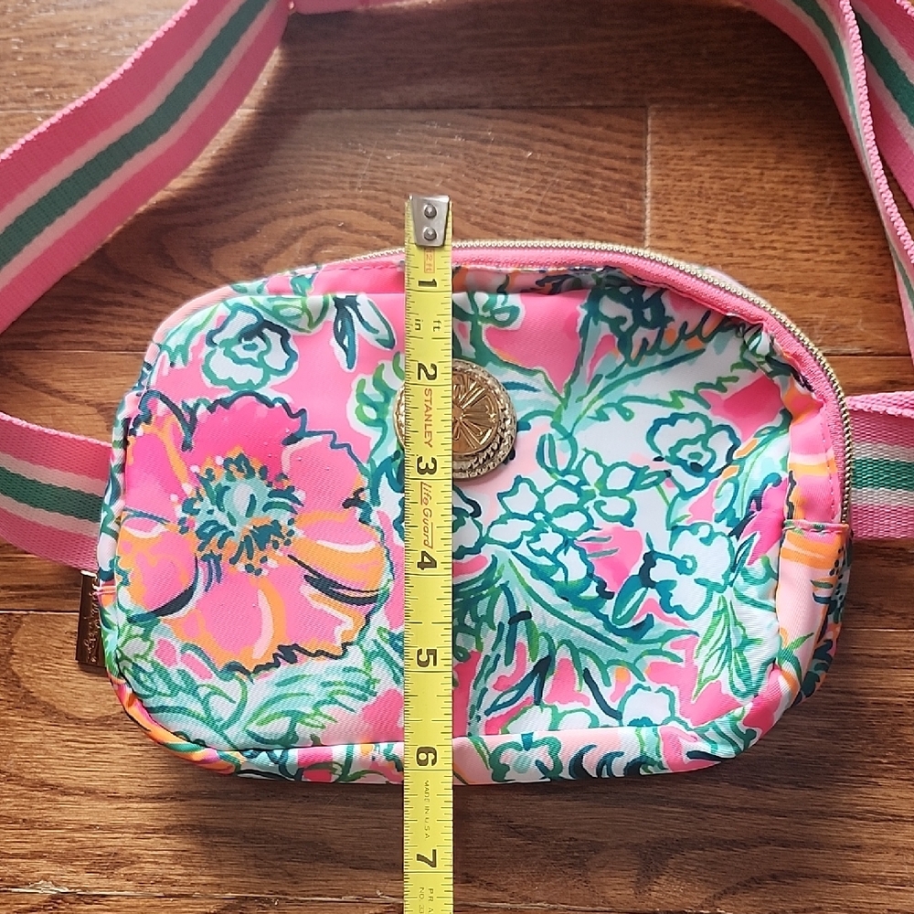 Lilly Pulitzer Floral Pink and Green Women's Belt Bag - Picture 3 of 6